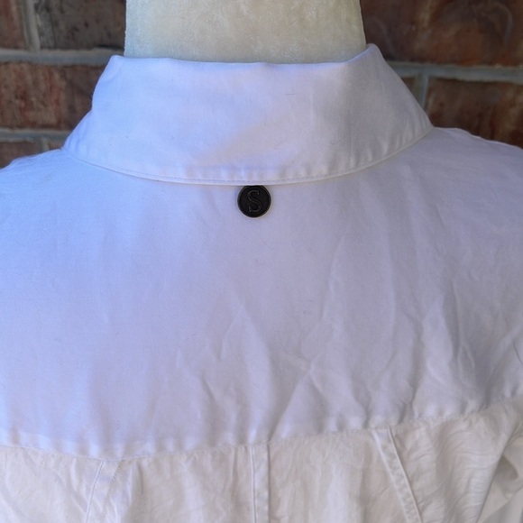 Soft Surroundings White Cotton Button Down Size Small - Picture 4 of 11